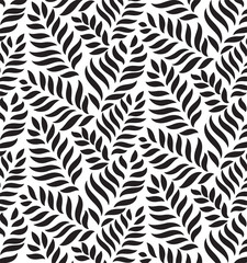 MODERN FLORAL SEAMLESS VECTOR PATTERN. TAPPING DROP SHAPE NATURE BACKGROUND. LEAVES DECORATIVE TEXTURE.