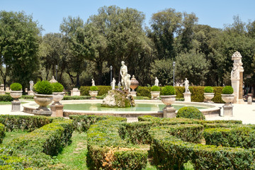 Gardens at Villa Borghese in Rome