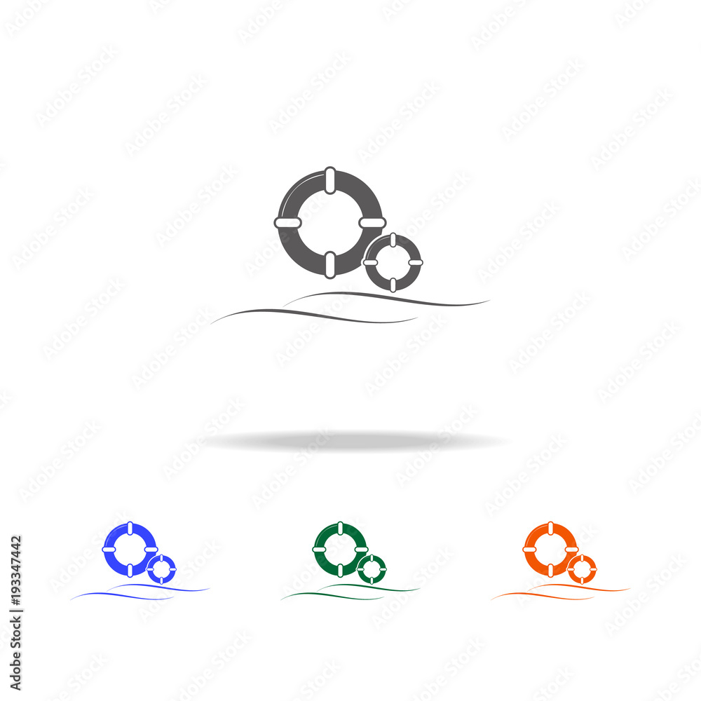 Aufkleber life rings icon. element of beach holidays multi colored icons for mobile concept and web apps. thin