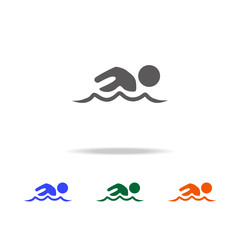 swimming icon. Element of Beach holidays multi colored icons for mobile concept and web apps. Thin line icon for website design and development, app development