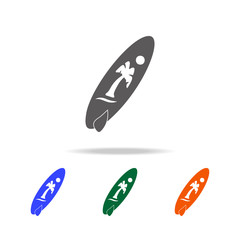 Surfboard icon. Element of Beach holidays multi colored icons for mobile concept and web apps. Thin line icon for website design and development, app development