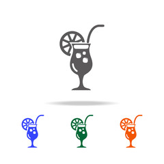Coctail icon. Element of Beach holidays multi colored icons for mobile concept and web apps. Thin line icon for website design and development, app development