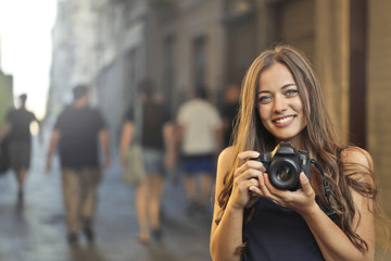 Woman taking a picture