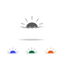 sea and sun icon. Element of Beach holidays multi colored icons for mobile concept and web apps. Thin line icon for website design and development, app development