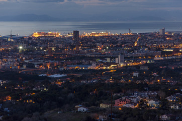 Fototapeta na wymiar Panorama di Livorno
