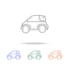 Mini small urban city vehicle line icon. Types of cars Elements in multi colored icons for mobile concept and web apps. Thin line icon for website design and development
