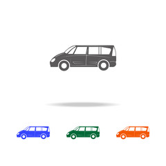Minivan large car icon. Types of cars Elements in multi colored icons for mobile concept and web apps. Icons for website design and development, app development