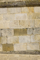 Old stone wall background. citywall France Normandy