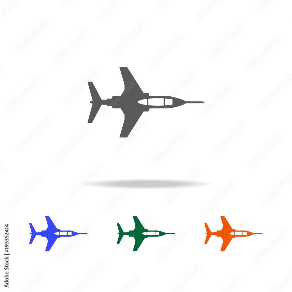 Poster war plane icon. elements of military aircraft in multi colored icons for mobile concept and web apps