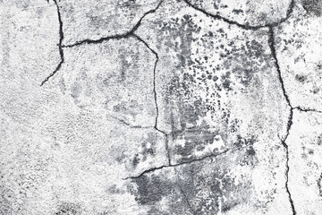 Obraz premium Grunge white cracked concrete wall background.