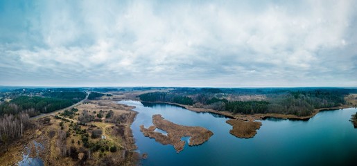 Panorama of lake and islands