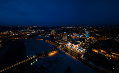 Fototapeta na wymiar Vilnius city at night