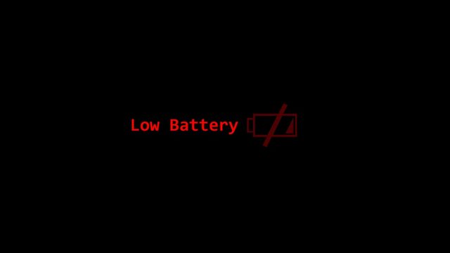 Camera Low Battery Indication