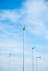 Wind turbine in the farm