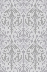 Gray floral pattern.