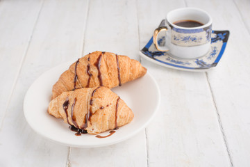 croissant and coffee