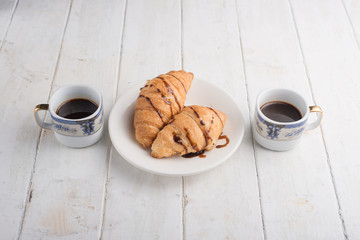 croissant and coffee