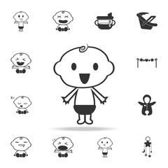 Baby boy Laughing Icon. Set of child and baby toys icons. Web Icons Premium quality graphic design. Signs and symbols collection, simple icons for websites, web design