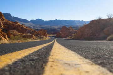 Road through American desert