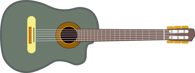 Obraz na płótnie Canvas musical Instruments - green guitar