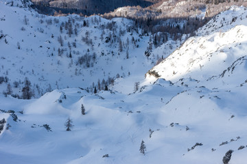 winter mountains of Slovenia beautiful landscape