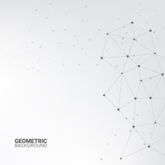 Abstract technology background.Geometric vector background. Global network connections with points and lines.
