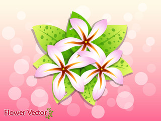 Fototapeta premium Fresh Spring Beautiful Color Flowers On Background. holiday and decorative element. Vector illustration.