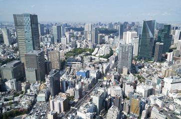東京風景　六本木から皇居方面