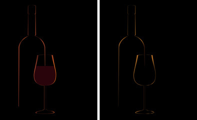 wine bottle glass design background