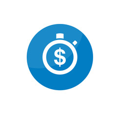 Simple Flat Minimalist Alarm Timer Watch App Icon