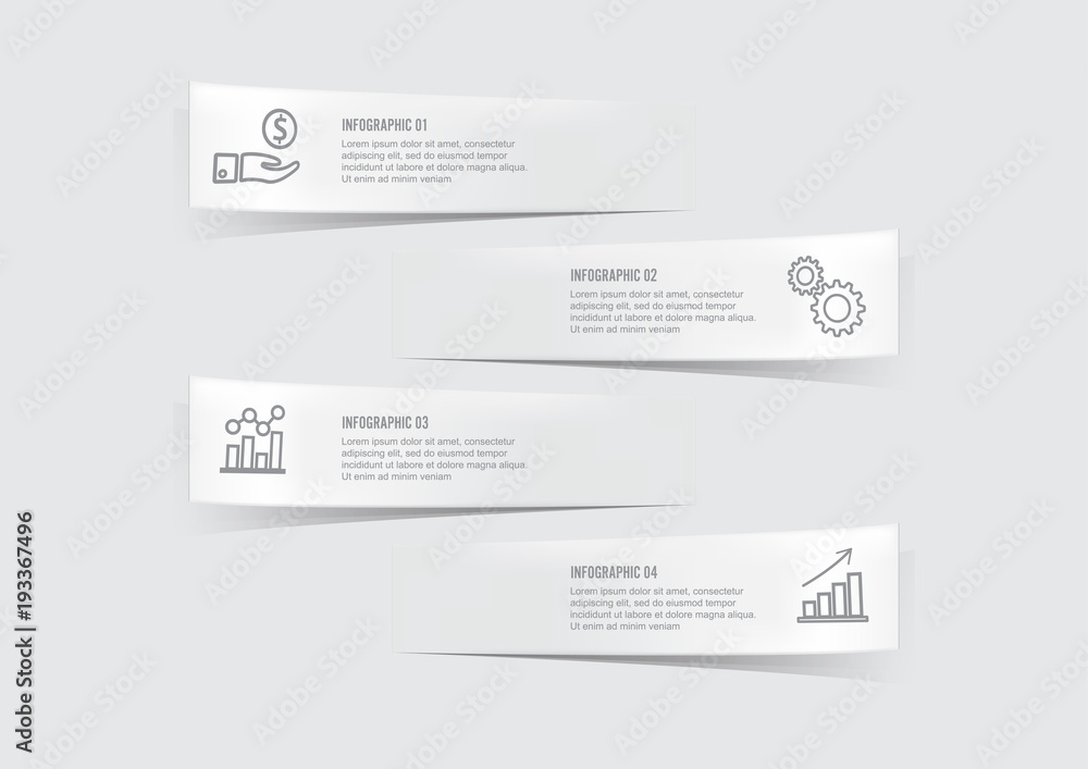 Poster four steps infographics design vector and marketing icons can be used for workflow layout, diagram, 