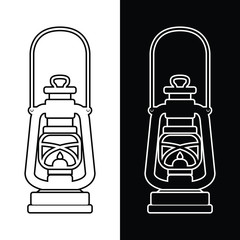 A simple camping lantern icon in vector format.