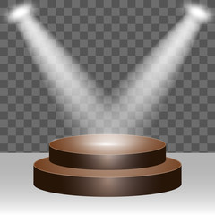 Festive podium scene. Vector illustration