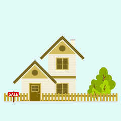 Vector Illustration background for Property or Real estate business about buying and selling the houses.