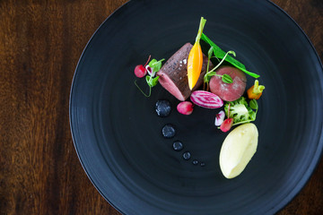 Exquisite dish, creative restaurant meal concept, haute couture food