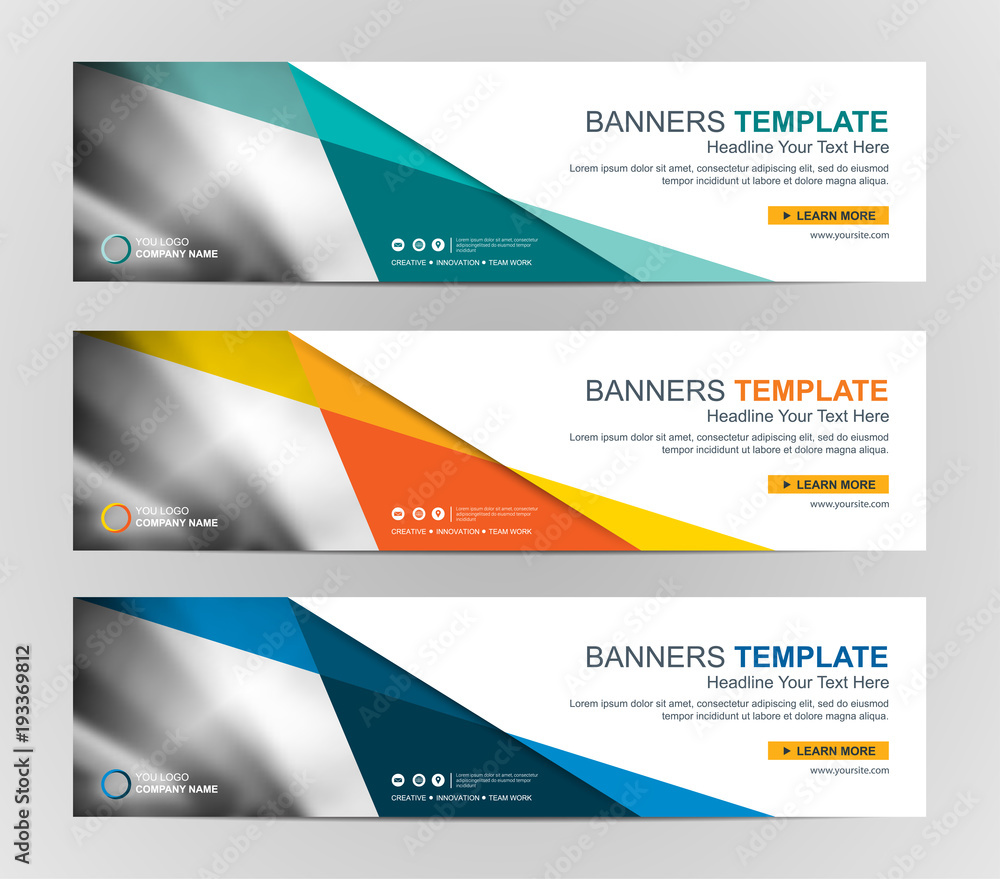 Wall mural abstract web banner design background or header templates