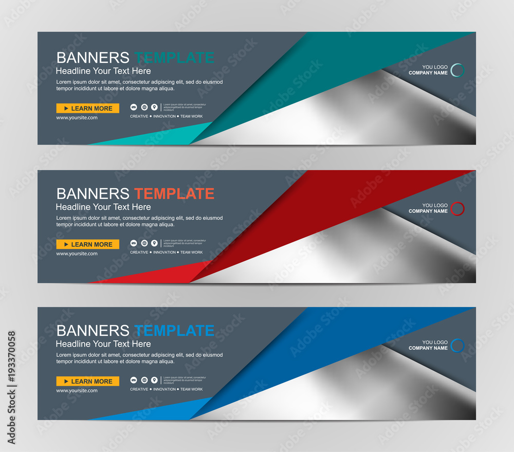 Wall mural abstract web banner design background or header templates