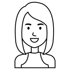 young and casual woman character vector illustration design