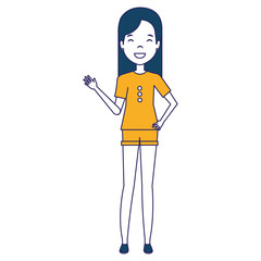 Fototapeta premium young and casual woman character vector illustration design