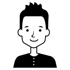 young and casual man avatar character vector illustration design
