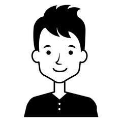 young and casual man avatar character vector illustration design