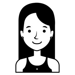 young and casual woman character vector illustration design