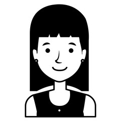 young and casual woman character vector illustration design