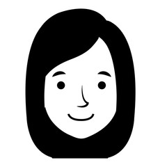 young head woman character vector illustration design