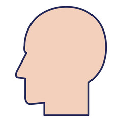 head profile human icon vector illustration design