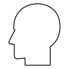 head profile human icon vector illustration design