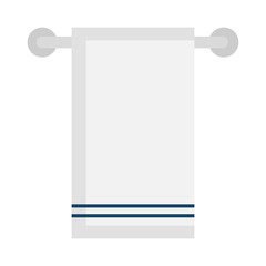 bathroom towel hanging icon vector illustration design