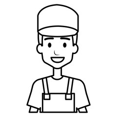 plumber worker avatar character vector illustration design