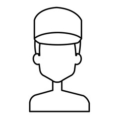 delivery worker shirtless avatar character vector illustration design