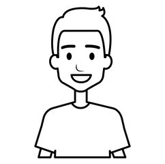 young and casual man avatar character vector illustration design